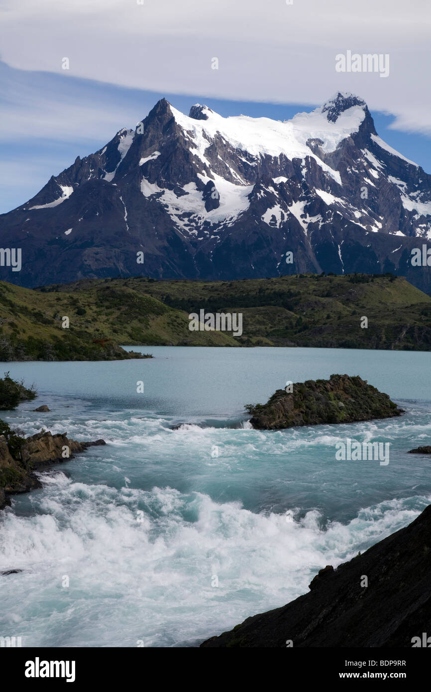Der Wasserfall Salto Chico, Torres del Paine, Chile Stockfoto