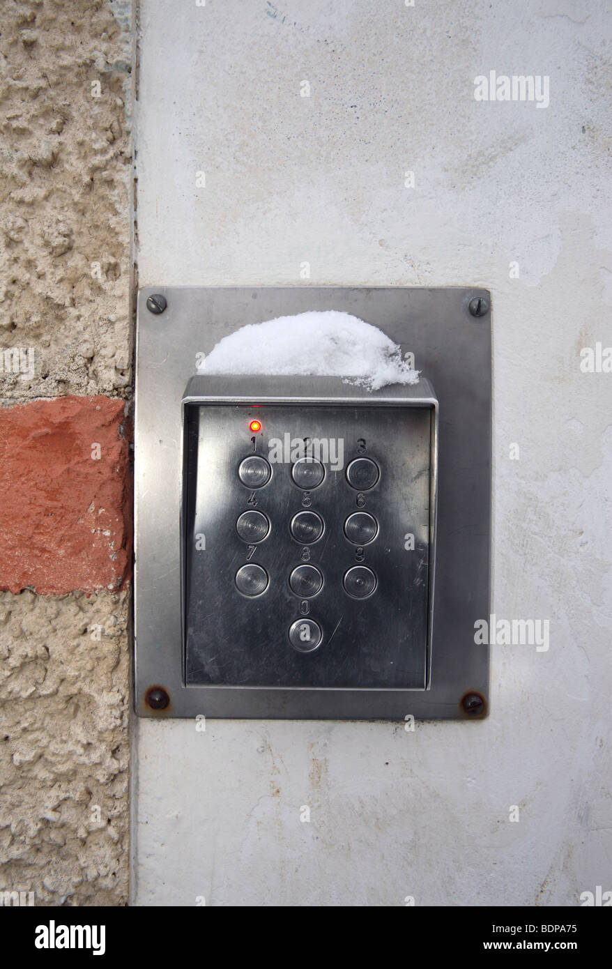 Eintrag Code Nahaufnahme Schweden. Stockfoto