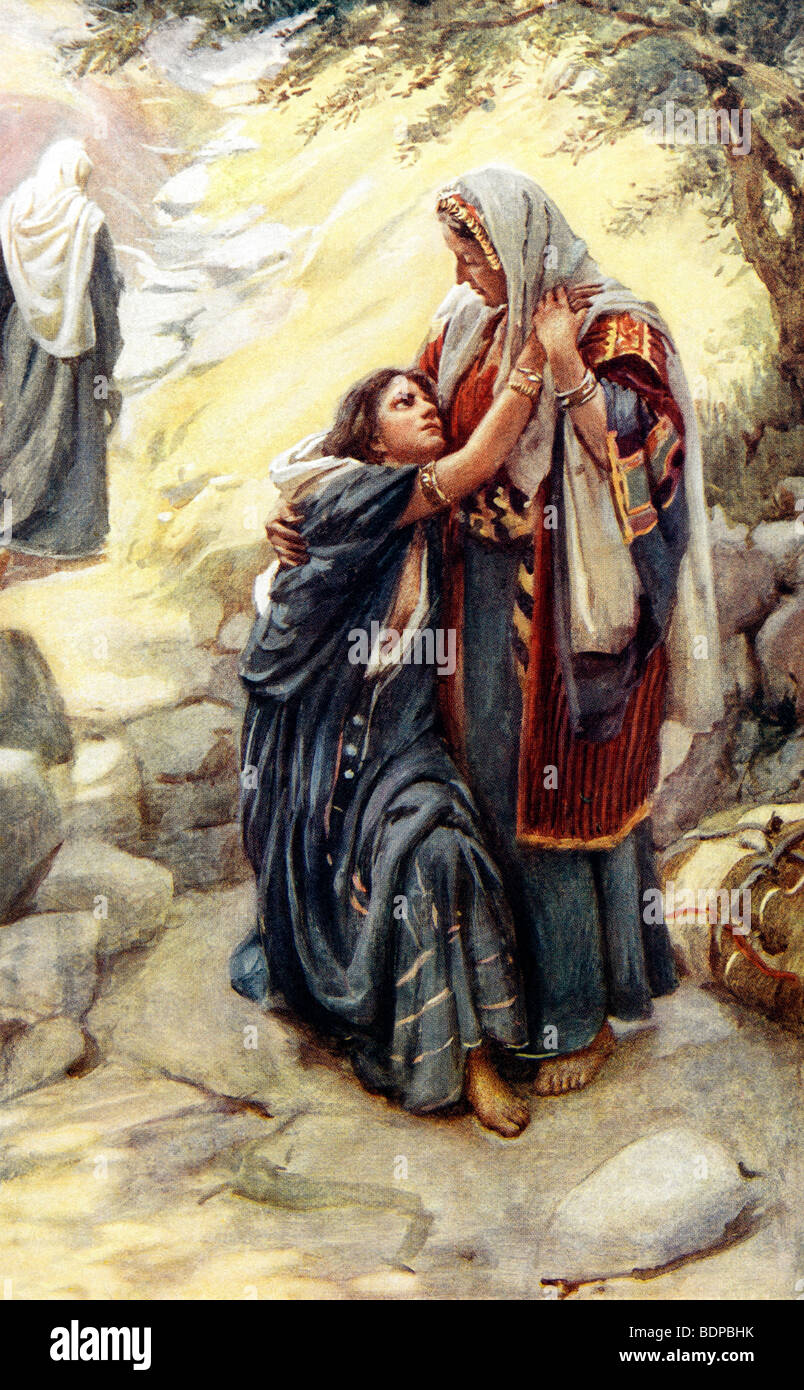 Gemalde Von Naomi Mit Ihrer Schwiegertochter Ruth Gemalt Von Harold Copping Stockfotografie Alamy