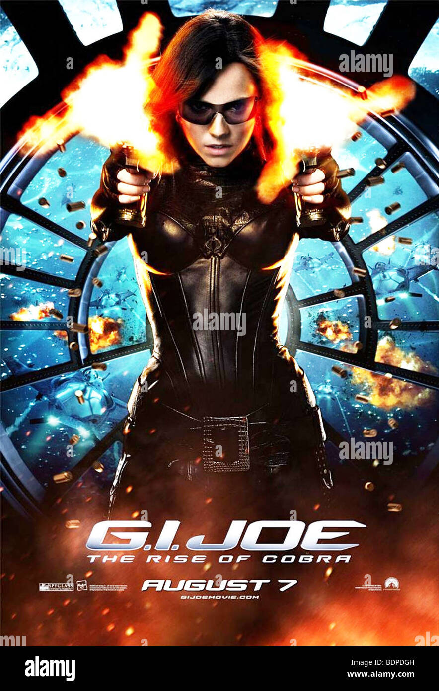 G.I. Joe: The Rise of Cobra Jahr : 2009 Regie : Stephen Sommers Sienna Miller Charakterposter, das auf einem Comic basiert Stockfoto