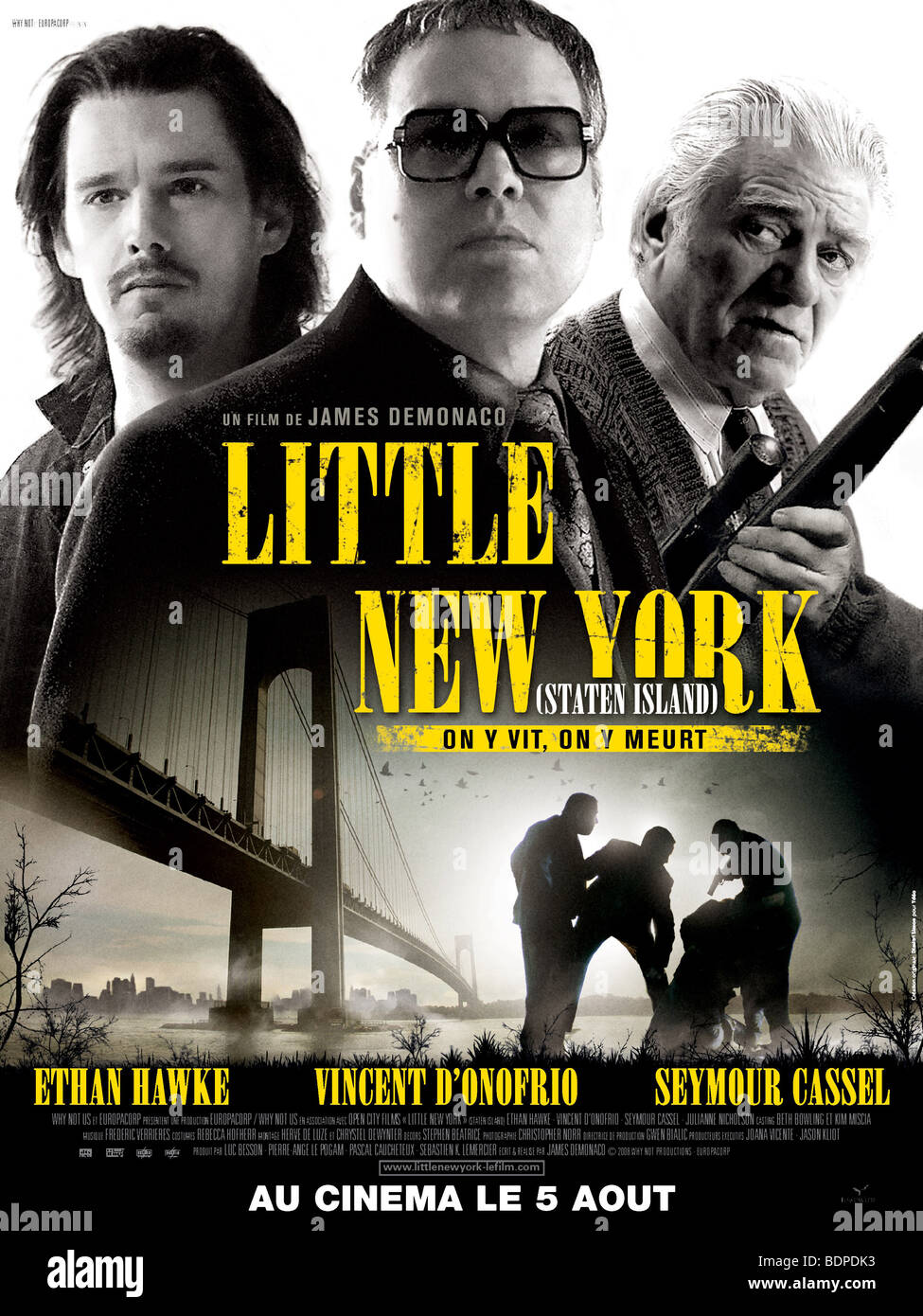 Staten Island-Jahr: 2009 Regie: James DeMonaco Ethan Hawke, Vincent D'Onofrio, Seymour Cassel Filmplakat Stockfoto