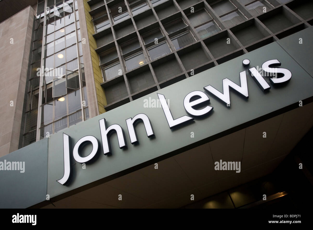 John Lewis Ladenschild Stockfoto
