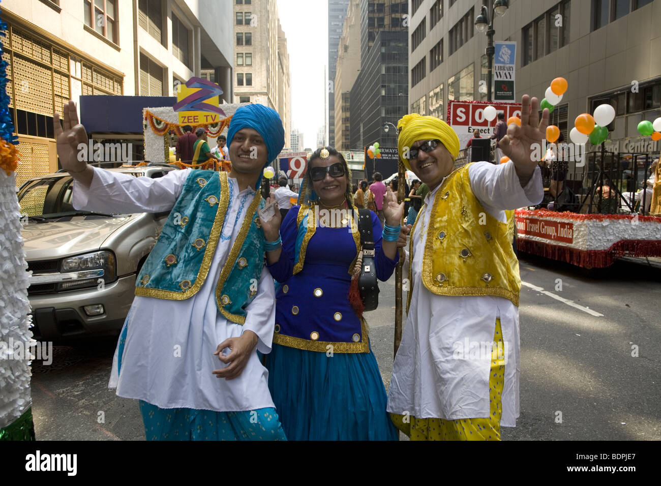 2009 indischen Independence Day Parade auf der Madison Avenue in New York City. Stockfoto