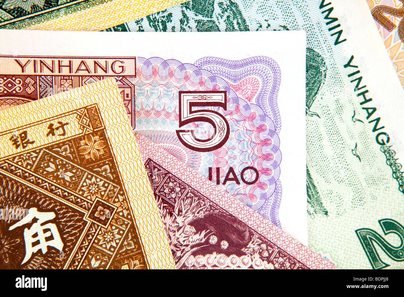 Geld Währung chinesische Banknoten Stockfoto