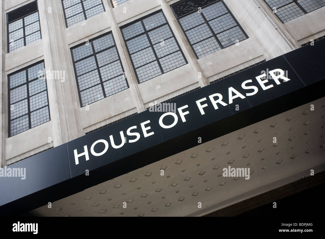 House of Fraser Ladenschild Stockfoto