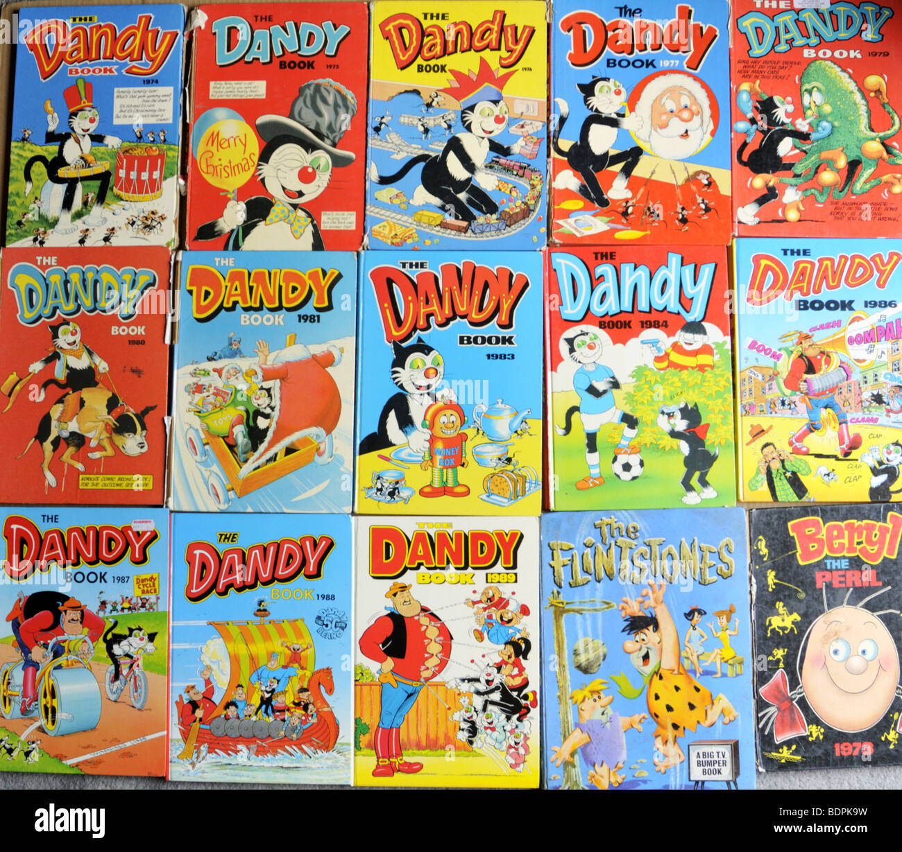 Dandy Comic-Jahrbücher. Stockfoto