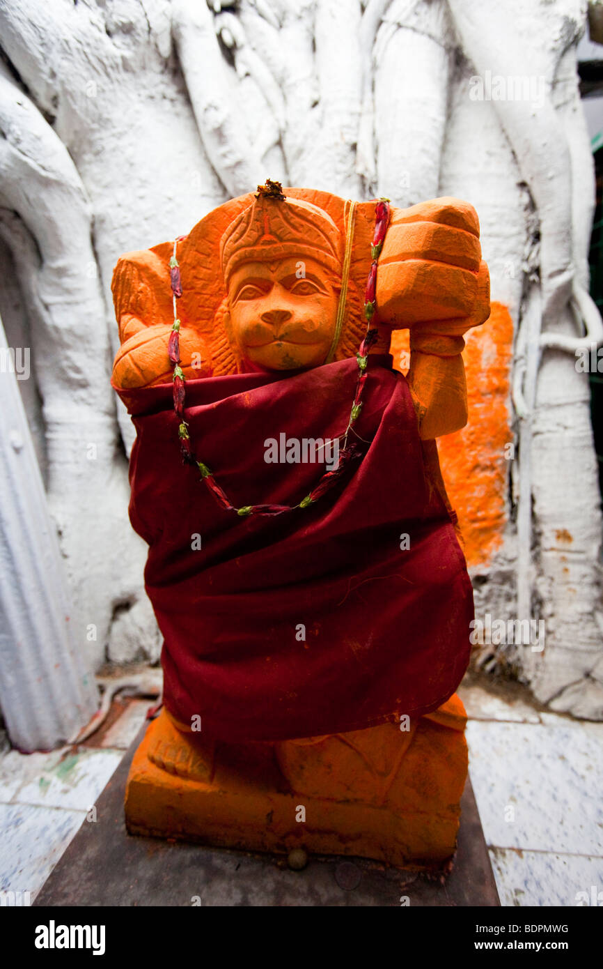 Statue von Hanuman in Kalkutta Indien Stockfoto