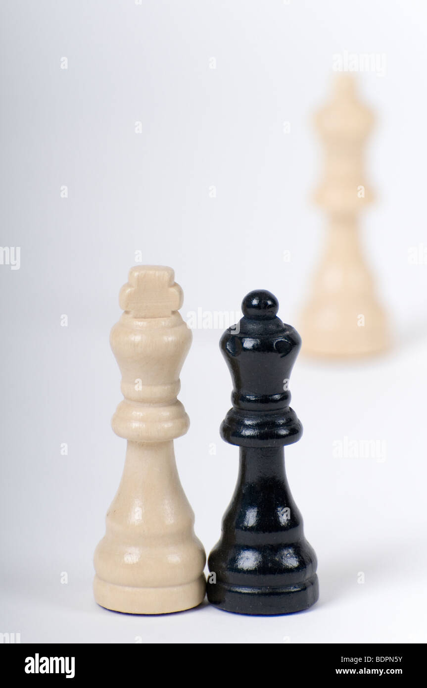 Eifersüchtig Schach Königin. Stockfoto