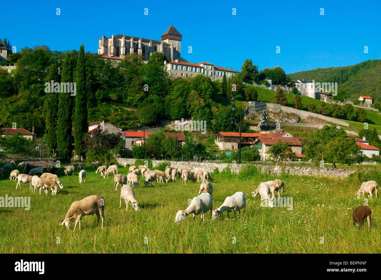 SAINT BERTRAND DE COMMINGES, HAUTE GARONNE, FRANKREICH Stockfoto