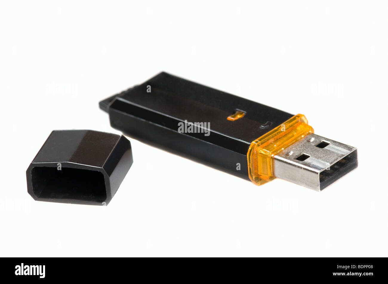 USB-Laufwerk isoliert auf weiss Stockfoto