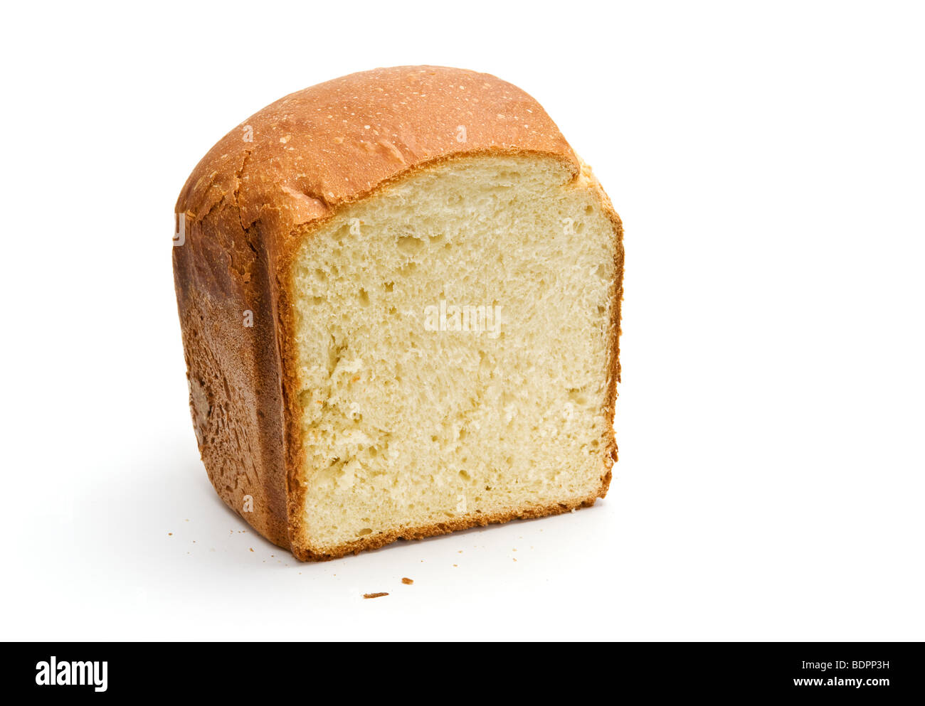 Laib Brot isoliert auf weiß Stockfoto