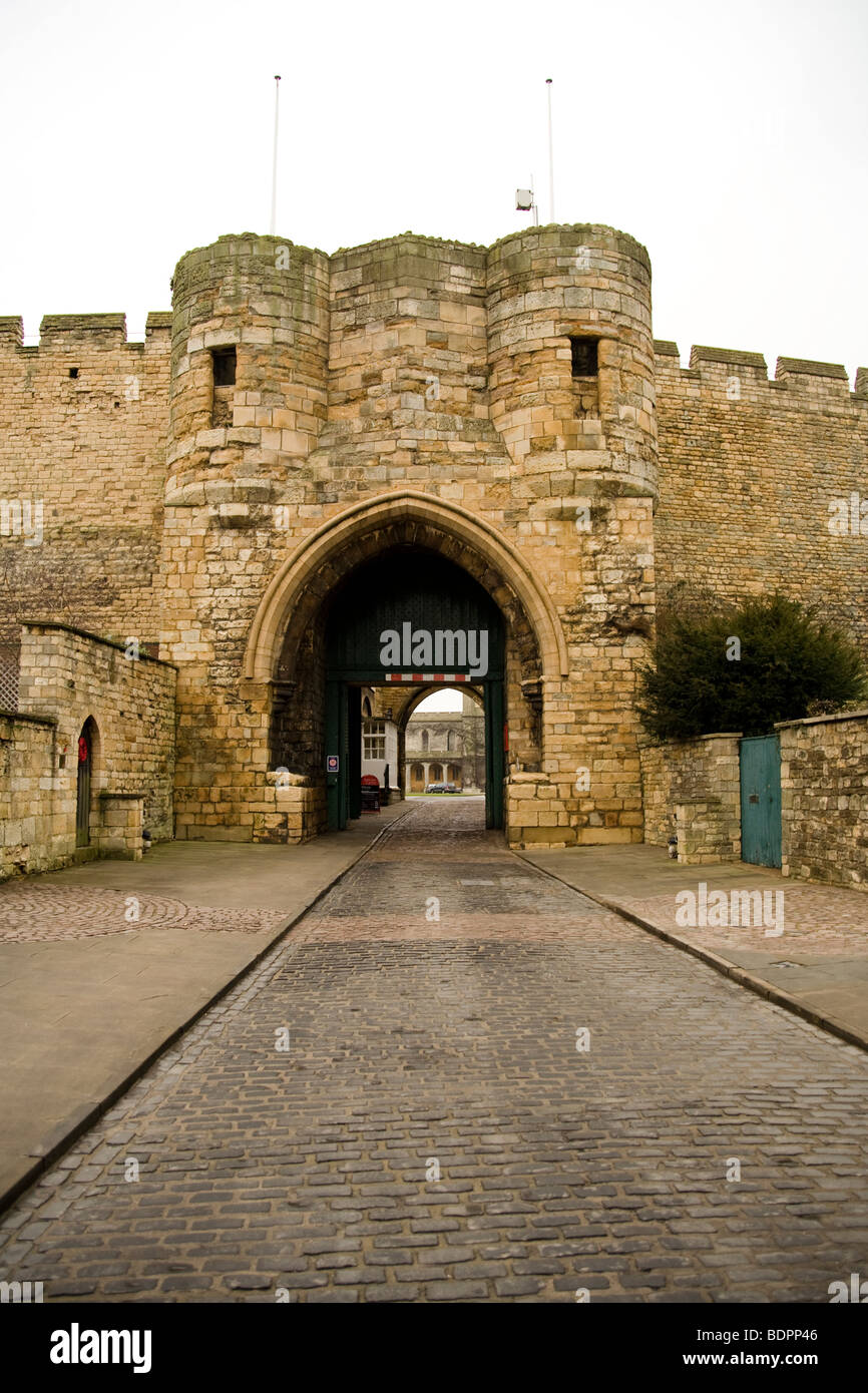 11. Jahrhundert Norman Lincoln Castle, England. Stockfoto