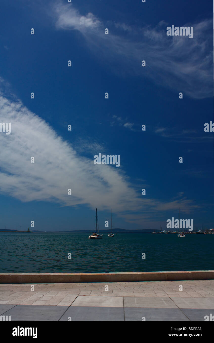 Eine Promenade am Meer. Stockfoto