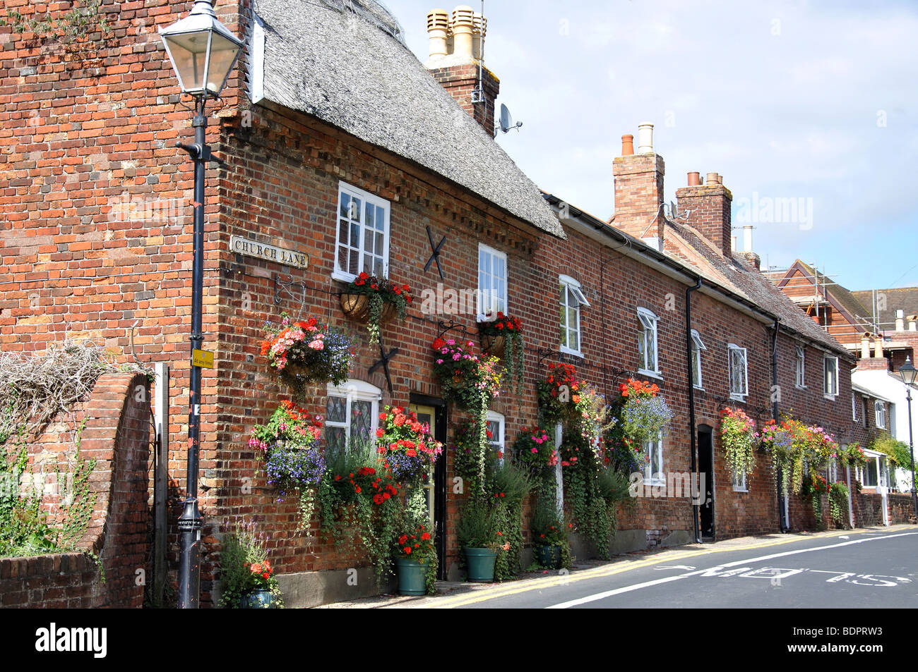 Kirche-Lane, Christchurch, Dorset, England, Vereinigtes Königreich Stockfoto