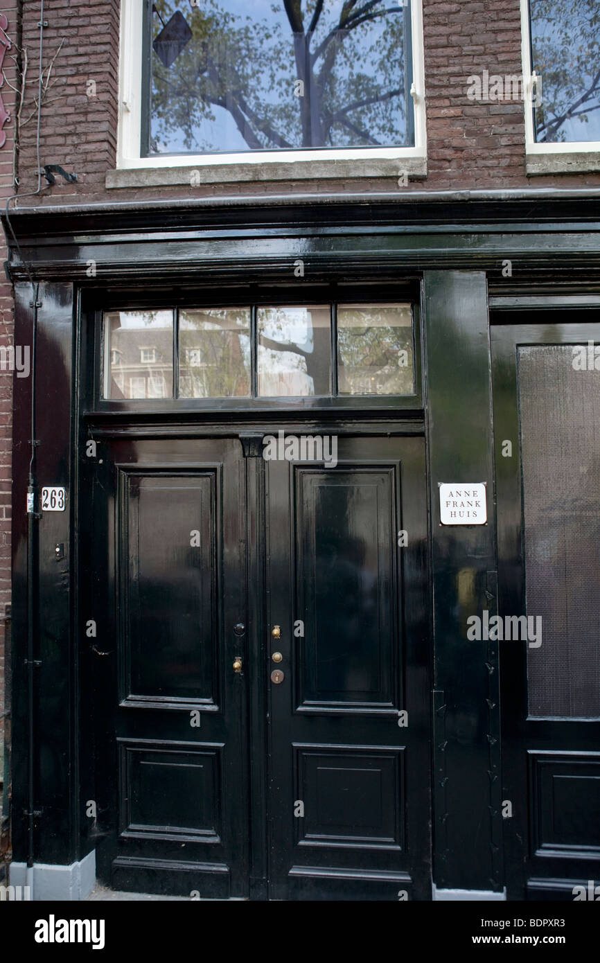 Anna Frank House Amsterdam Haustur Holland Stockfoto Bild