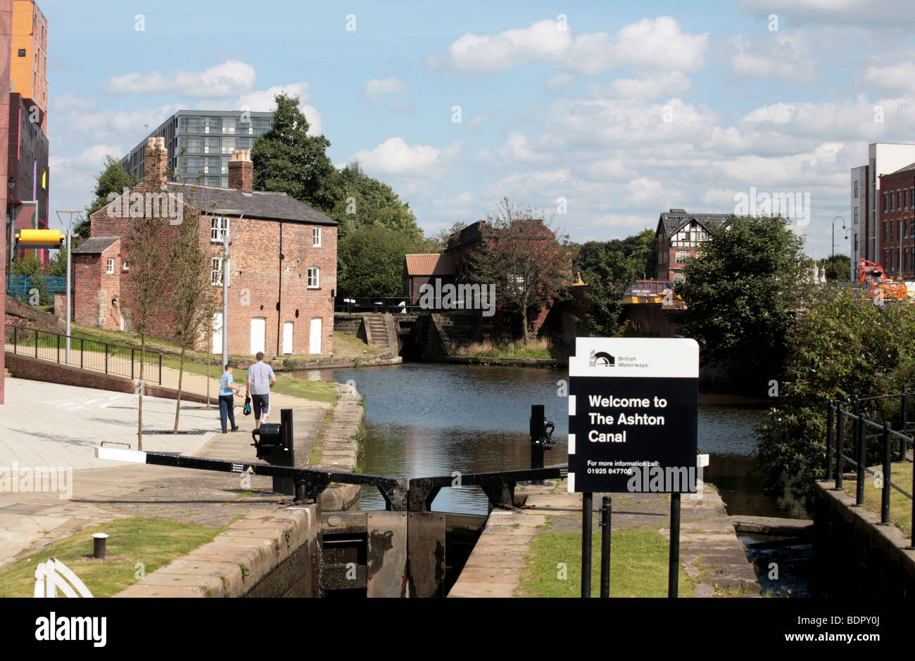 Schleusenwärter Cottage von The Ashton Canal Ancoats neue Islington Manchester England Stockfoto