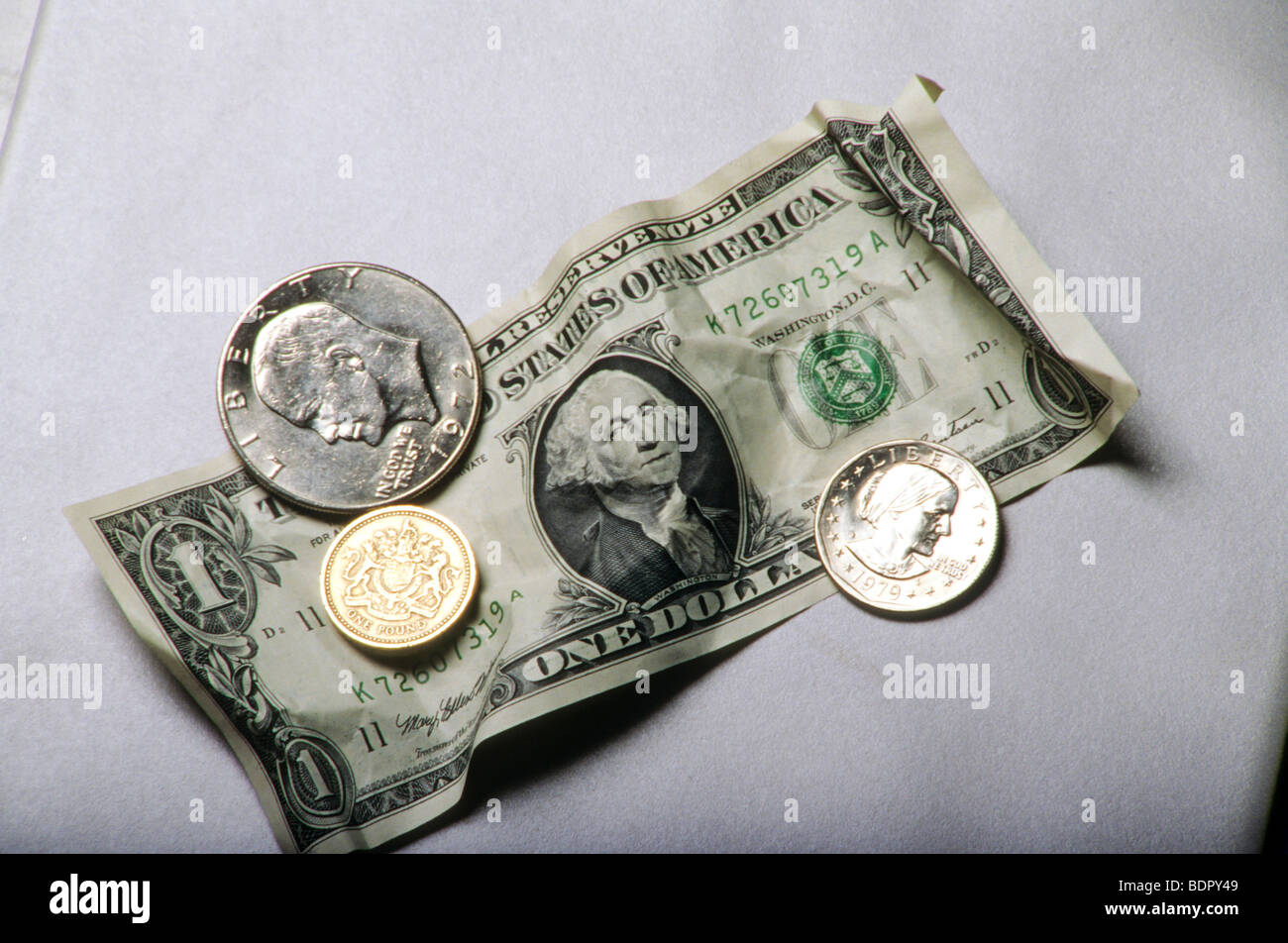 Münze faltig Dollar Eisenhower Sacajawea Typ Rechnungsformular Stockfoto