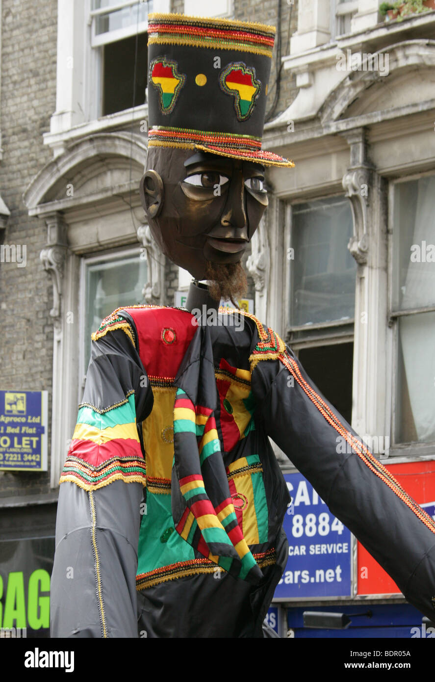 Karneval-Figur in der Notting Hill Carnival Parade 2009 Stockfoto