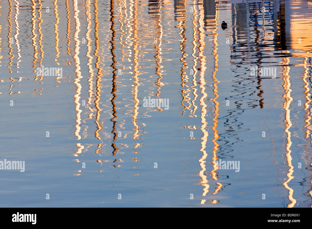 Segelboote im Hafen. Fishermans Warf. Monterey Bay, Californmia Stockfoto