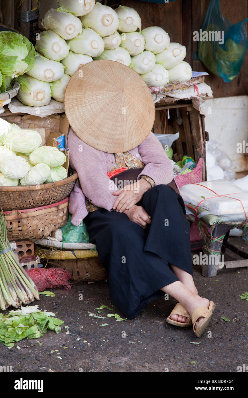 Ein traditioneller Markt-Szene in Vietnam Stockfoto