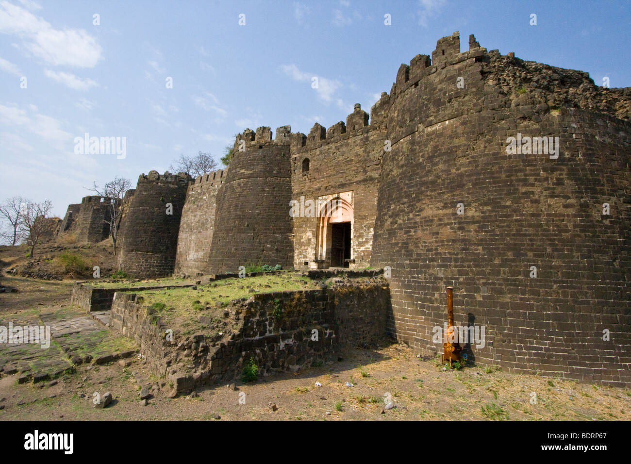 Einer Festung in Daulatabad nahe Aurangabad, Indien Stockfoto