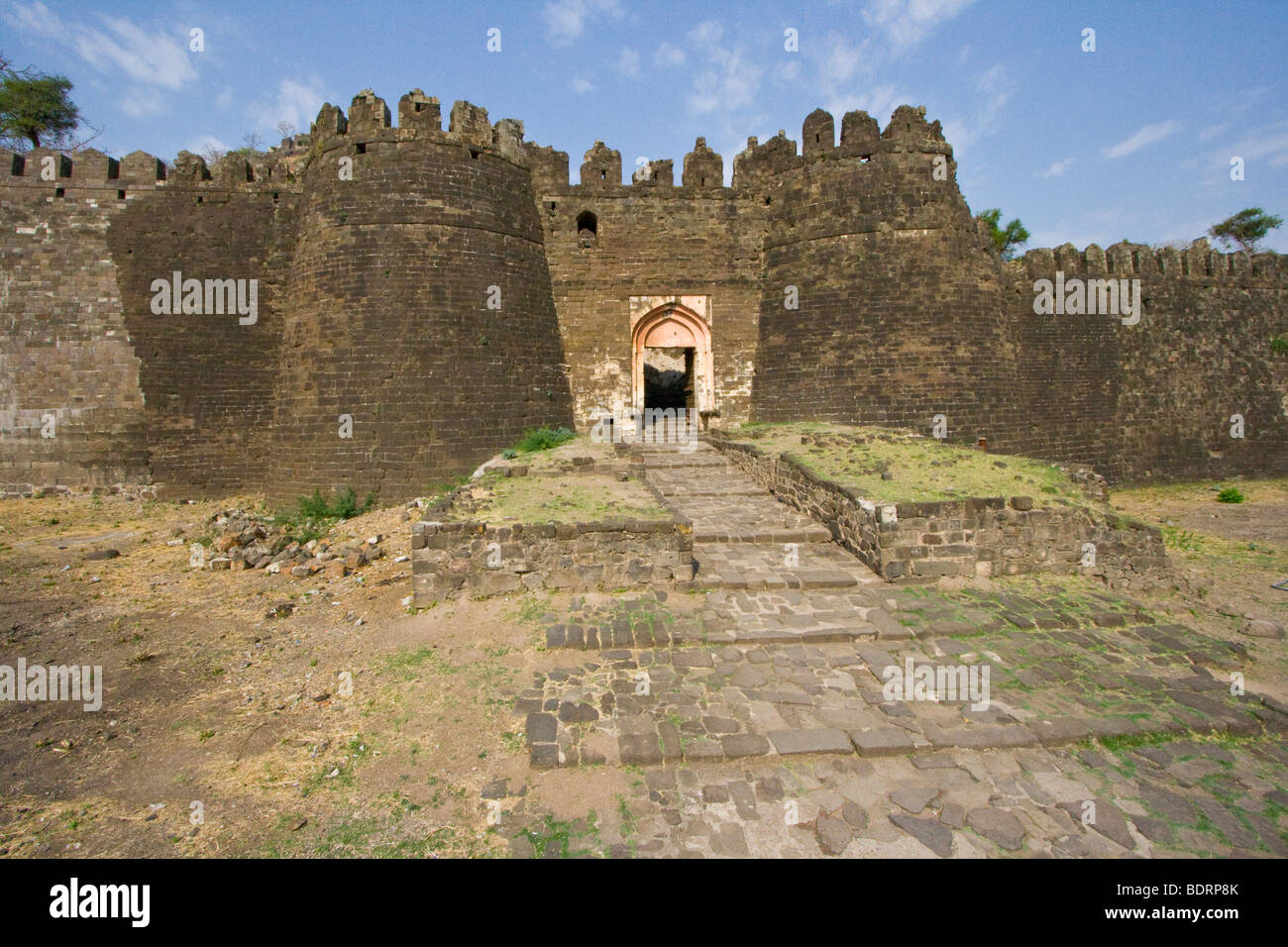 Einer Festung in Daulatabad nahe Aurangabad, Indien Stockfoto