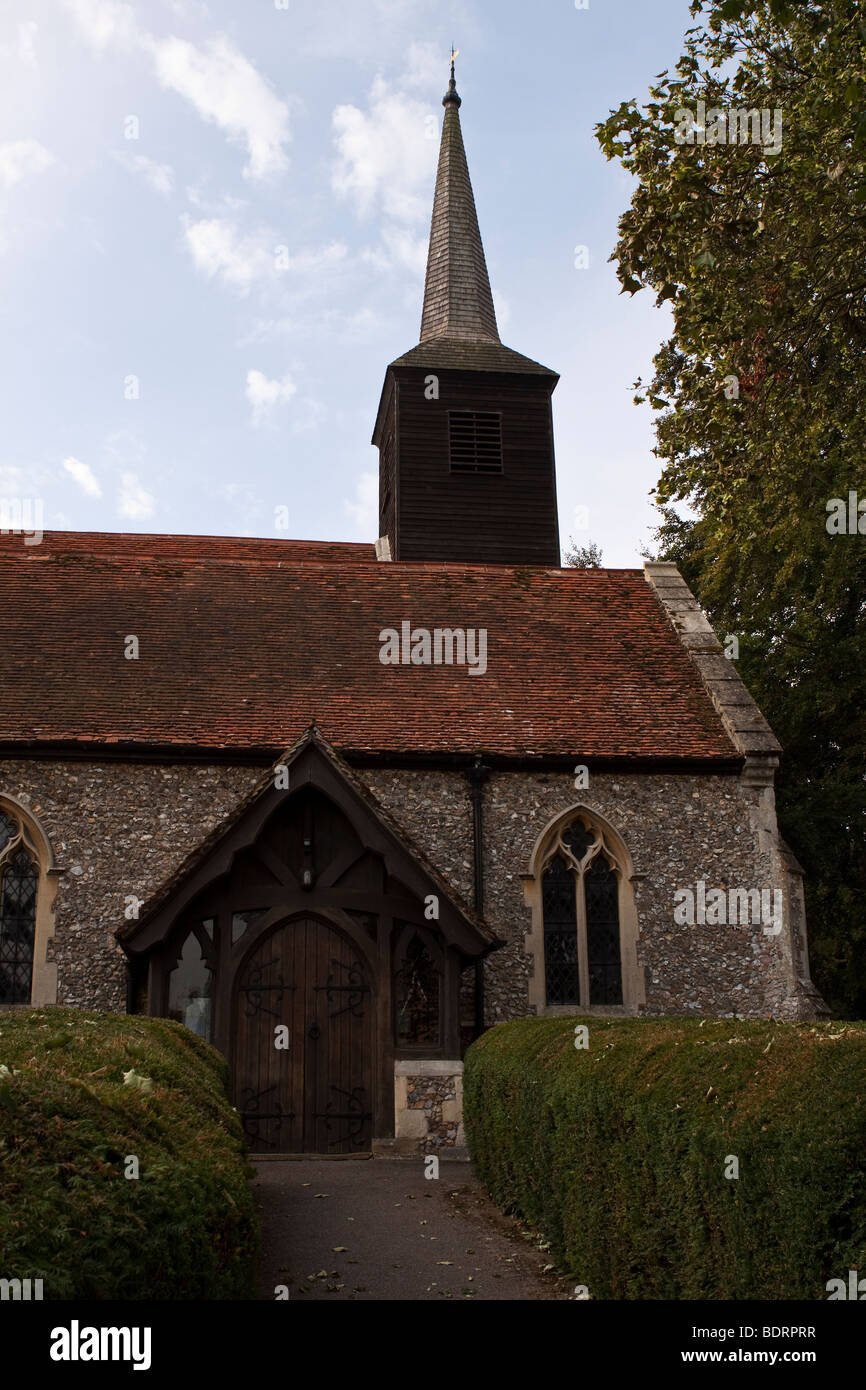 St. Michael und alle Engel Kirche, Roxwell, Essex, UK Stockfoto