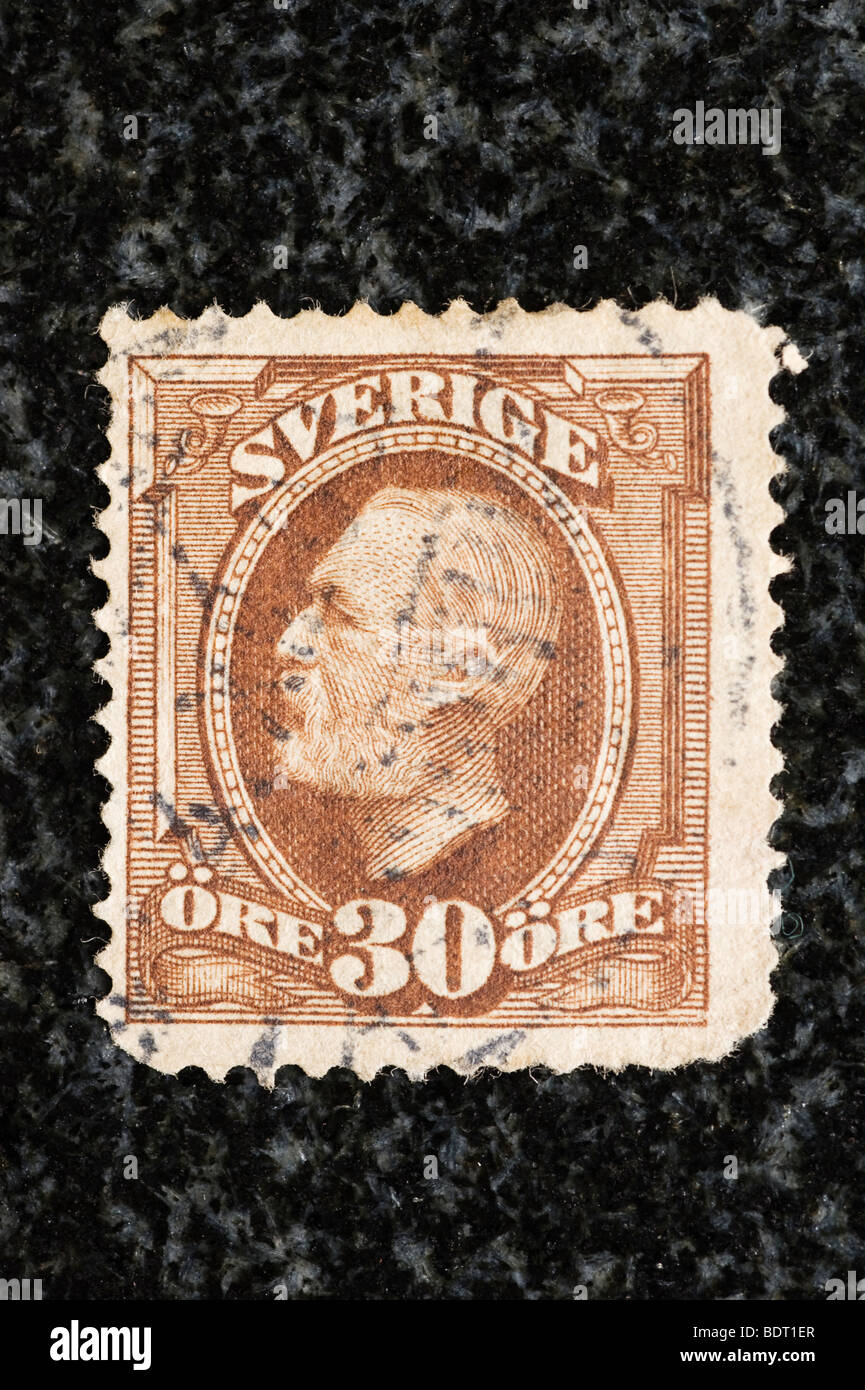 Briefmarke Schweden 30 Ore Stockfotografie Alamy