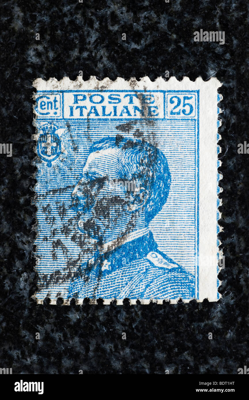 Briefmarke Italien, 25 centesimi Stockfoto
