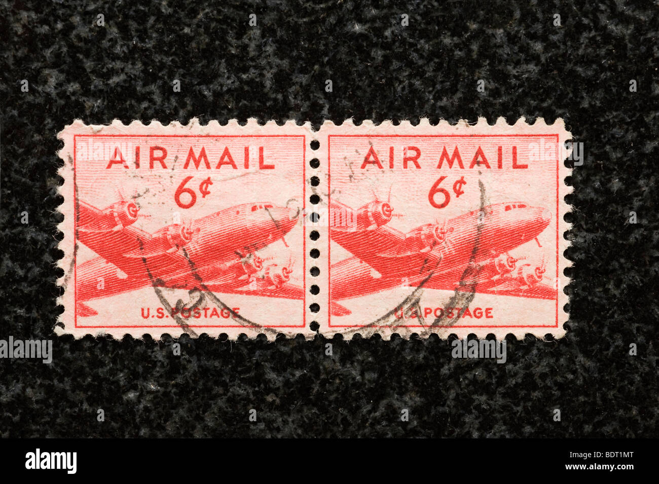 US-Briefmarken 6 Cent Stockfoto