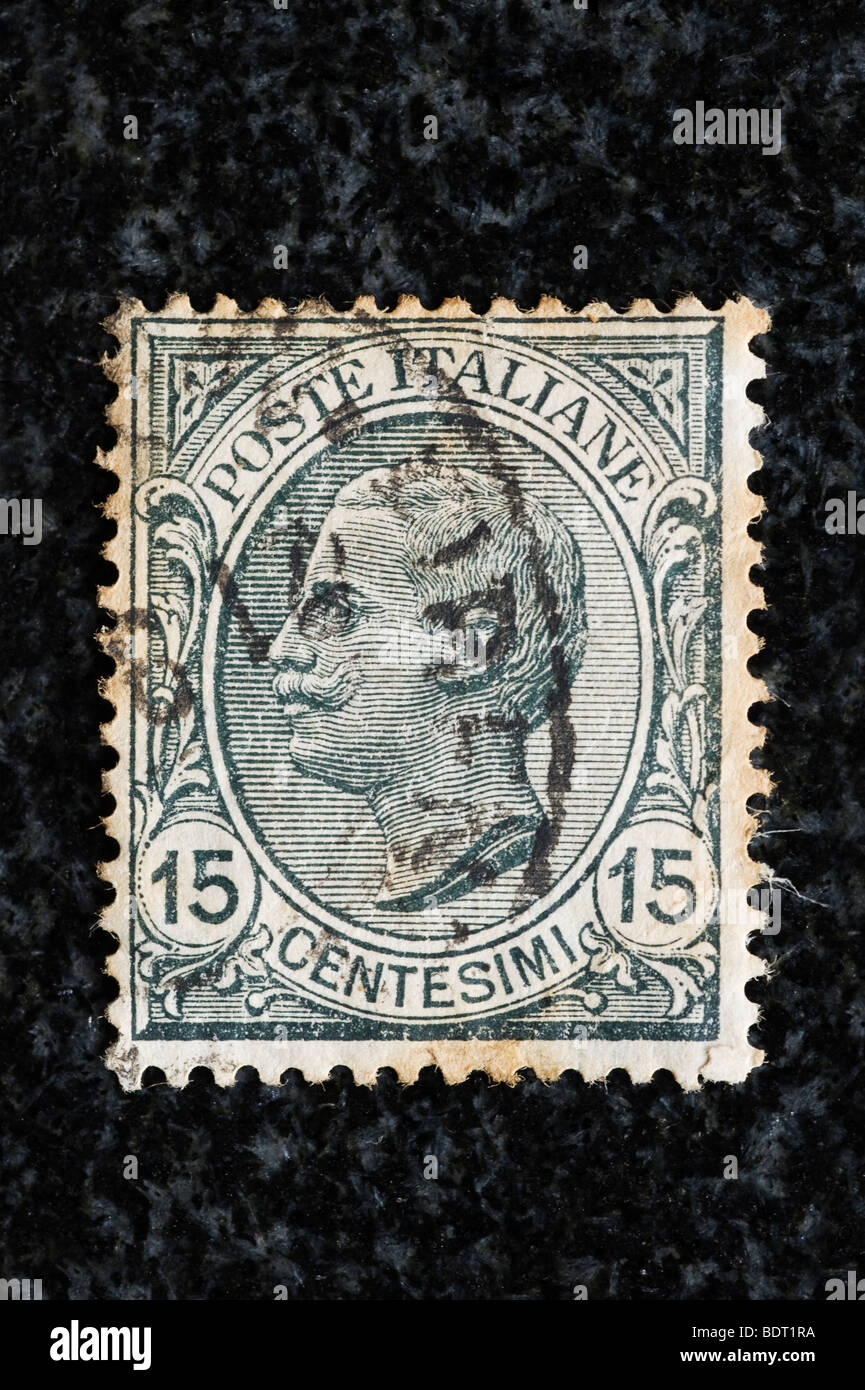 Briefmarke Italien, 15 centesimi Stockfoto