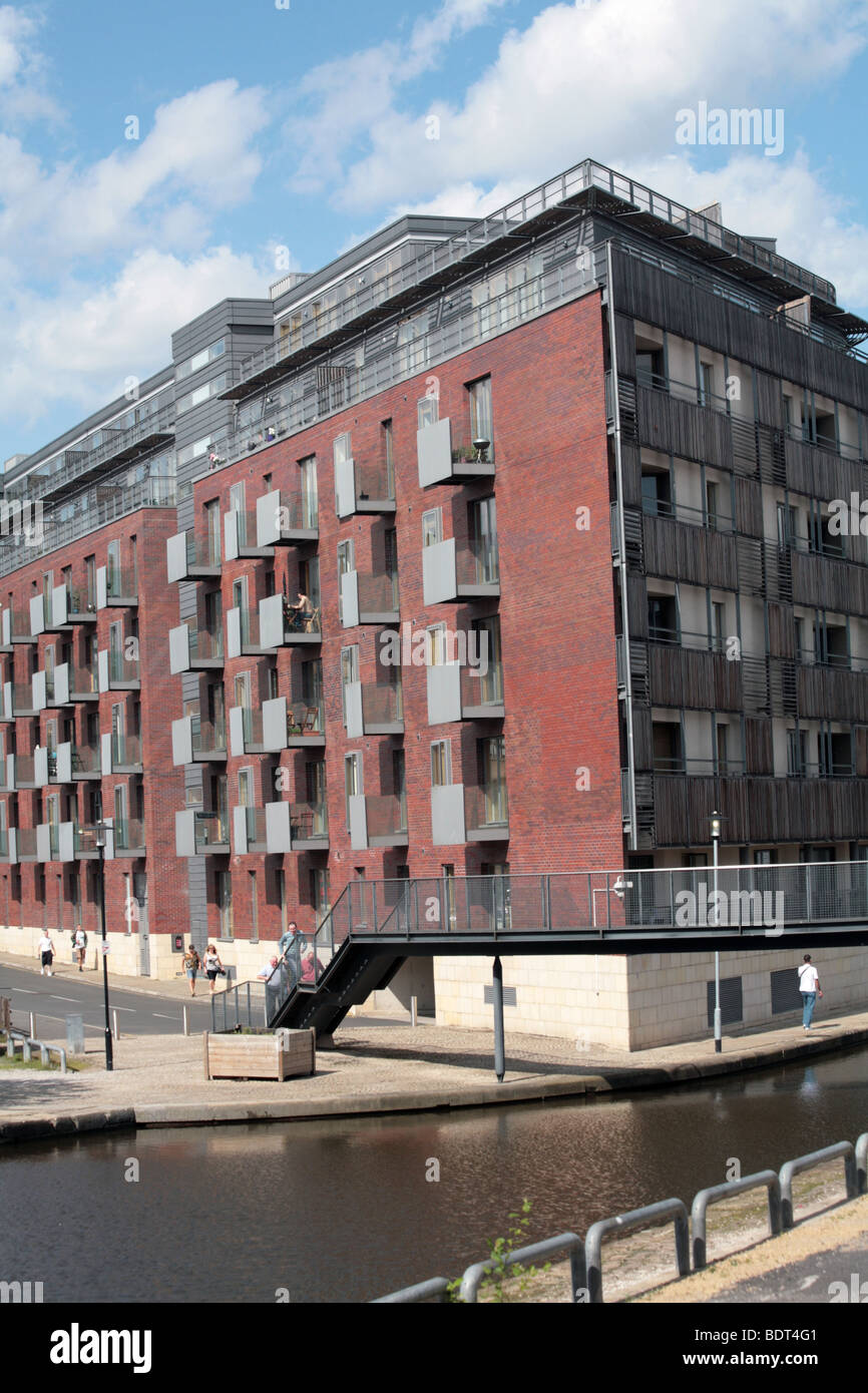 Neues Appartementhaus von Rochdale Kanal Brewer St Manchester England Stockfoto