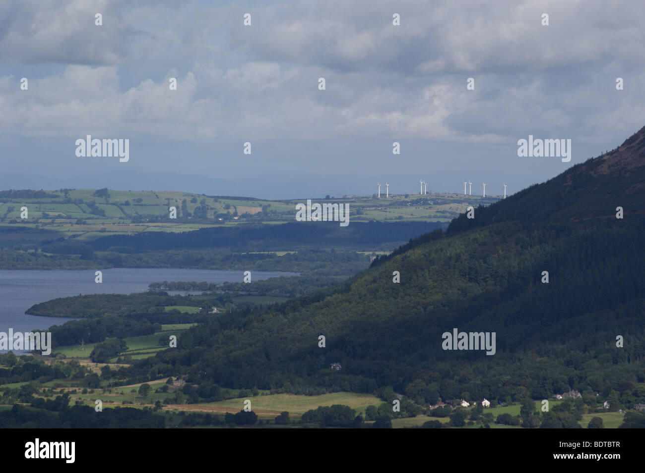Windpark, Bassenthwaite Lake, Derwentwater, Keswick, Nationalpark Lake District, Cumbria, England Stockfoto