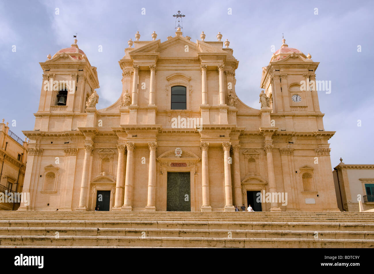 Restaurierte barocke Kathedrale San Nicolo - Noto, Sizilien Stockfoto