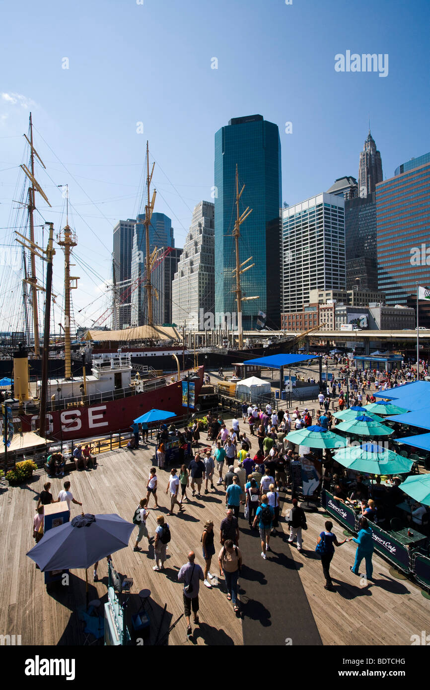 South Street Seaport, Manhattan, New York City, Vereinigte Staaten von Amerika Stockfoto