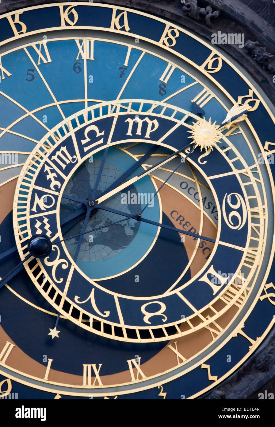 Astronomische Uhr am Altstädter Ring in Prag, Tschechien. Stockfoto