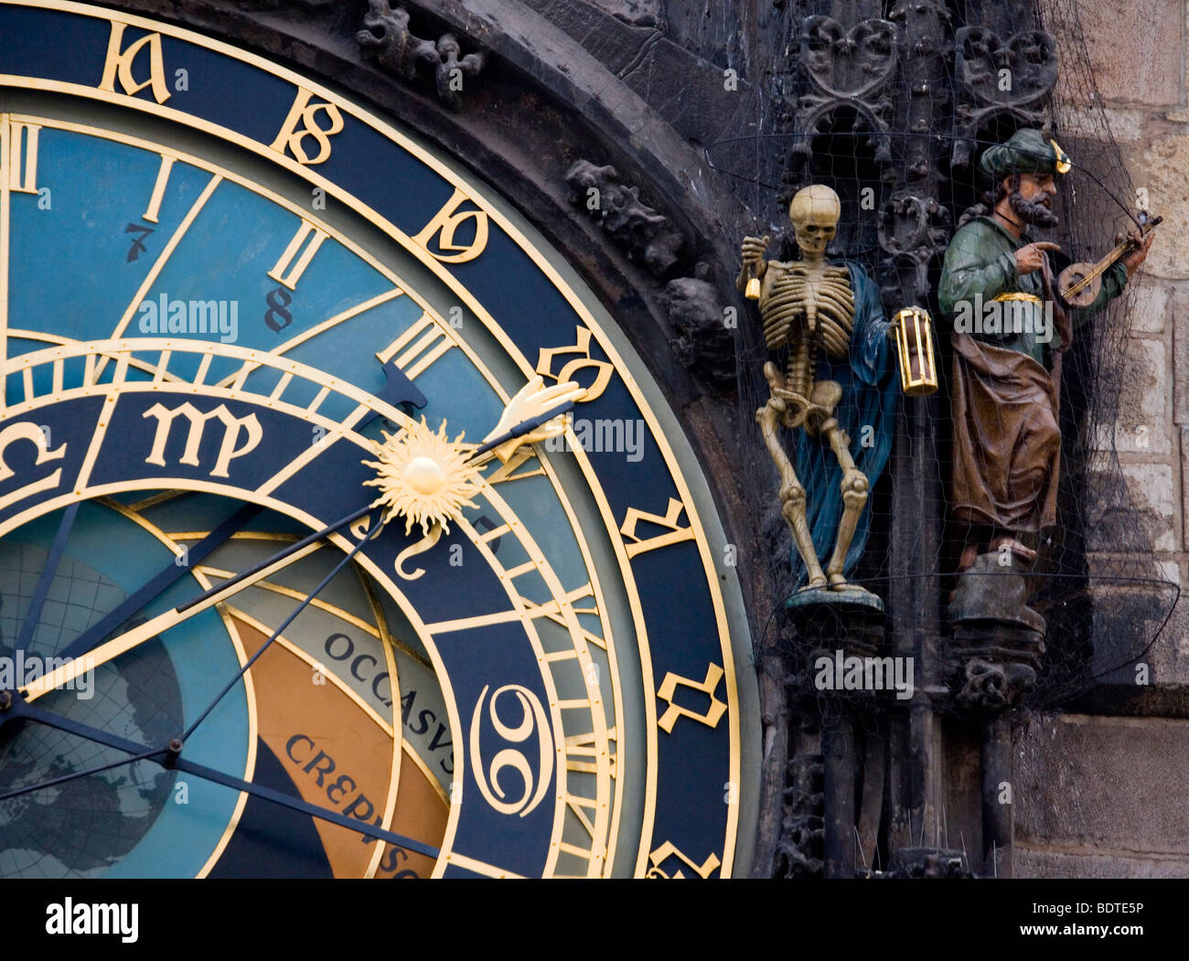 Astronomische Uhr am Altstädter Ring in Prag, Tschechien. Stockfoto