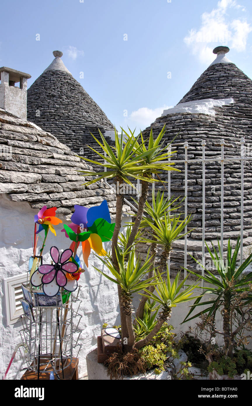 Die Trulli von Alberobello, Alberobello, Provinz Bari, Apulien Region, Italien Stockfoto