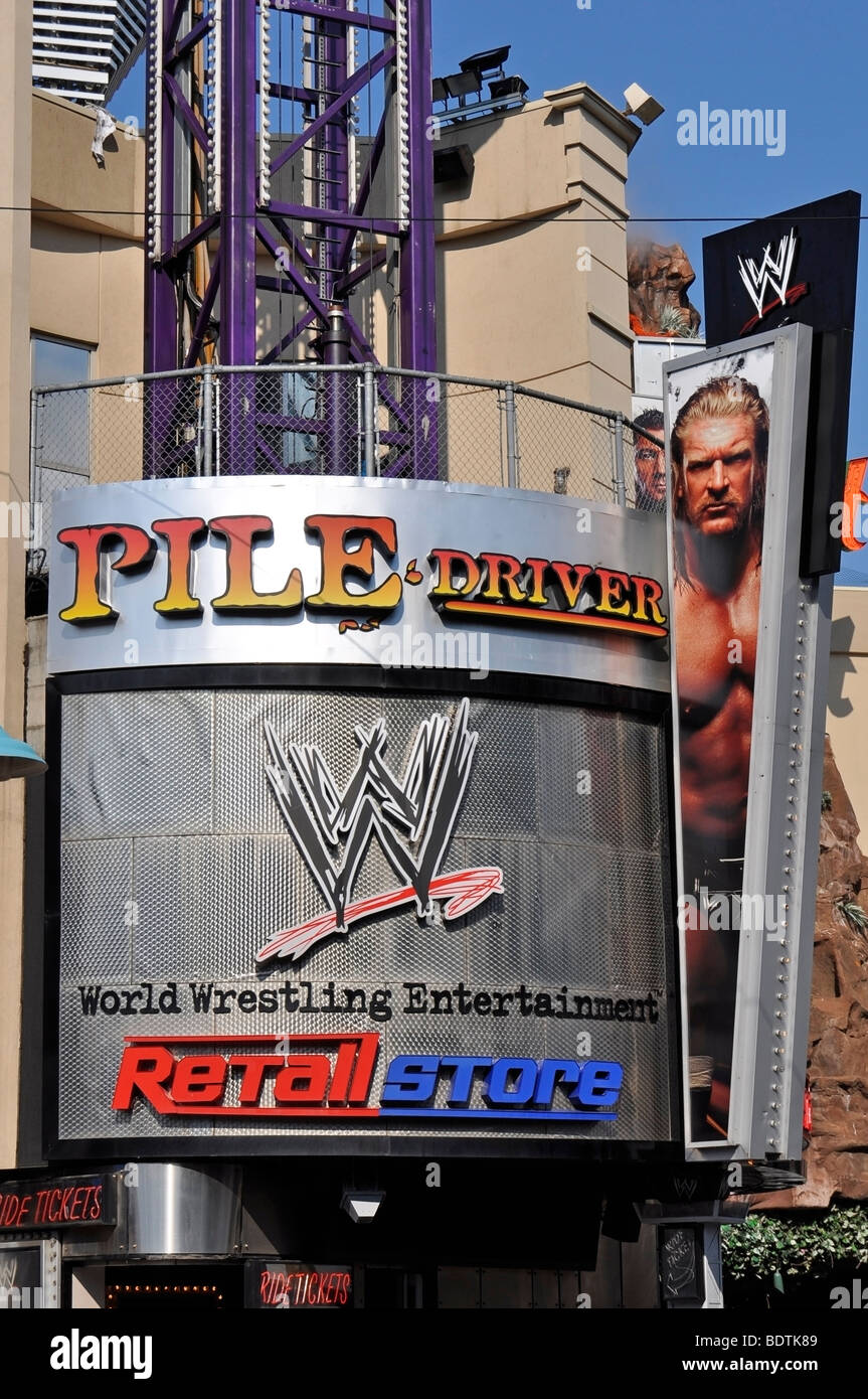 WWE (World Wrestling Entertainement) - Attraktionen auf dem Clifton Hill, Niagara, Kanada Stockfoto