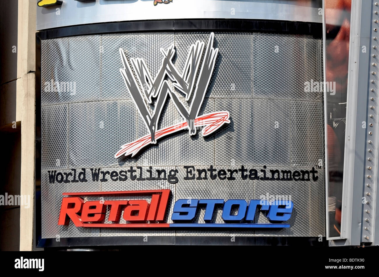 WWE (World Wrestling Entertainement) - Attraktionen auf dem Clifton Hill, Niagara, Kanada Stockfoto