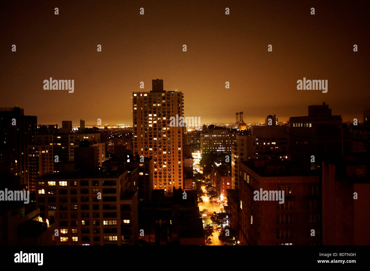 New York bei Nacht Stockfoto