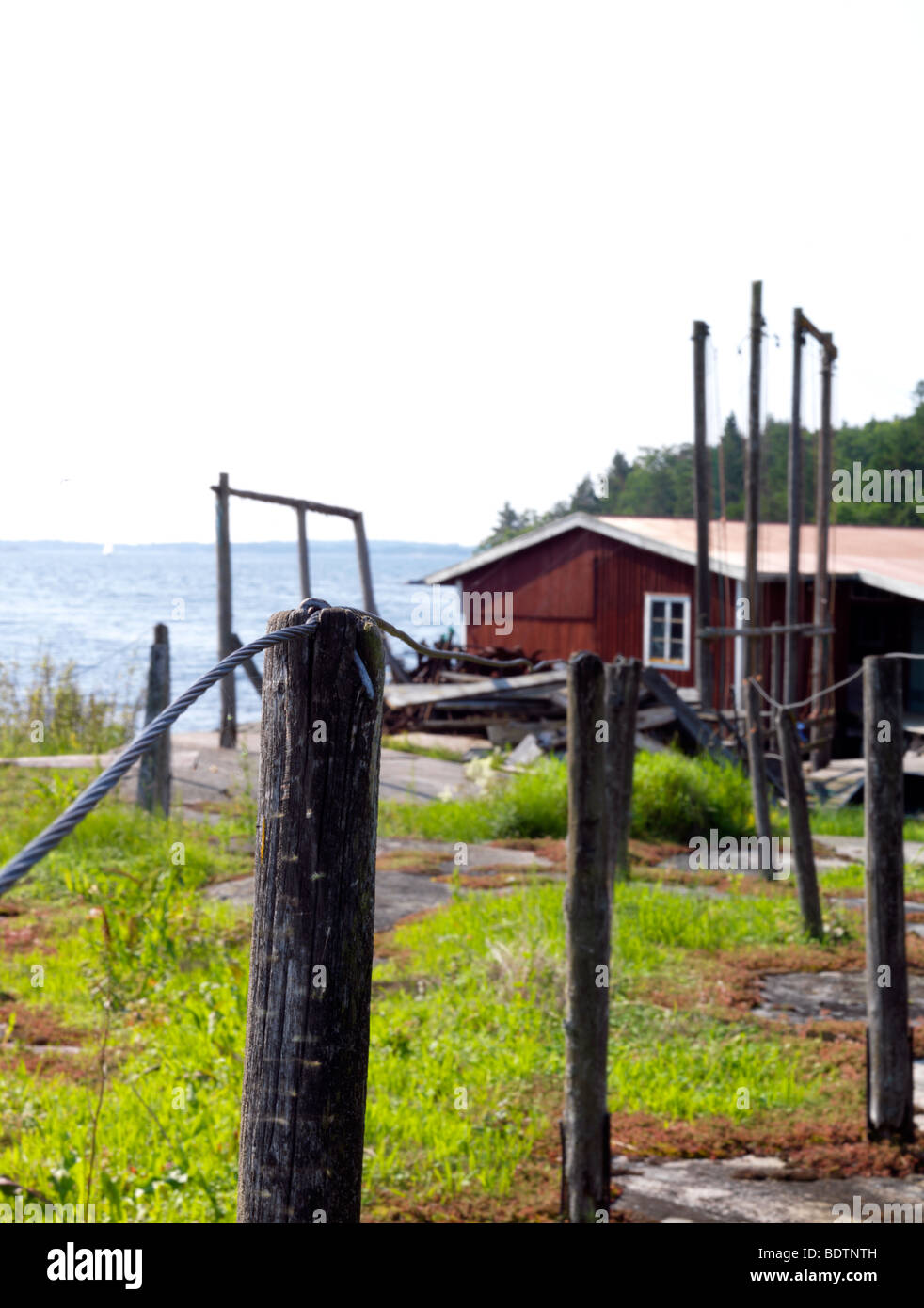 Dorf Tjust Archipel Schweden Angeln. Stockfoto