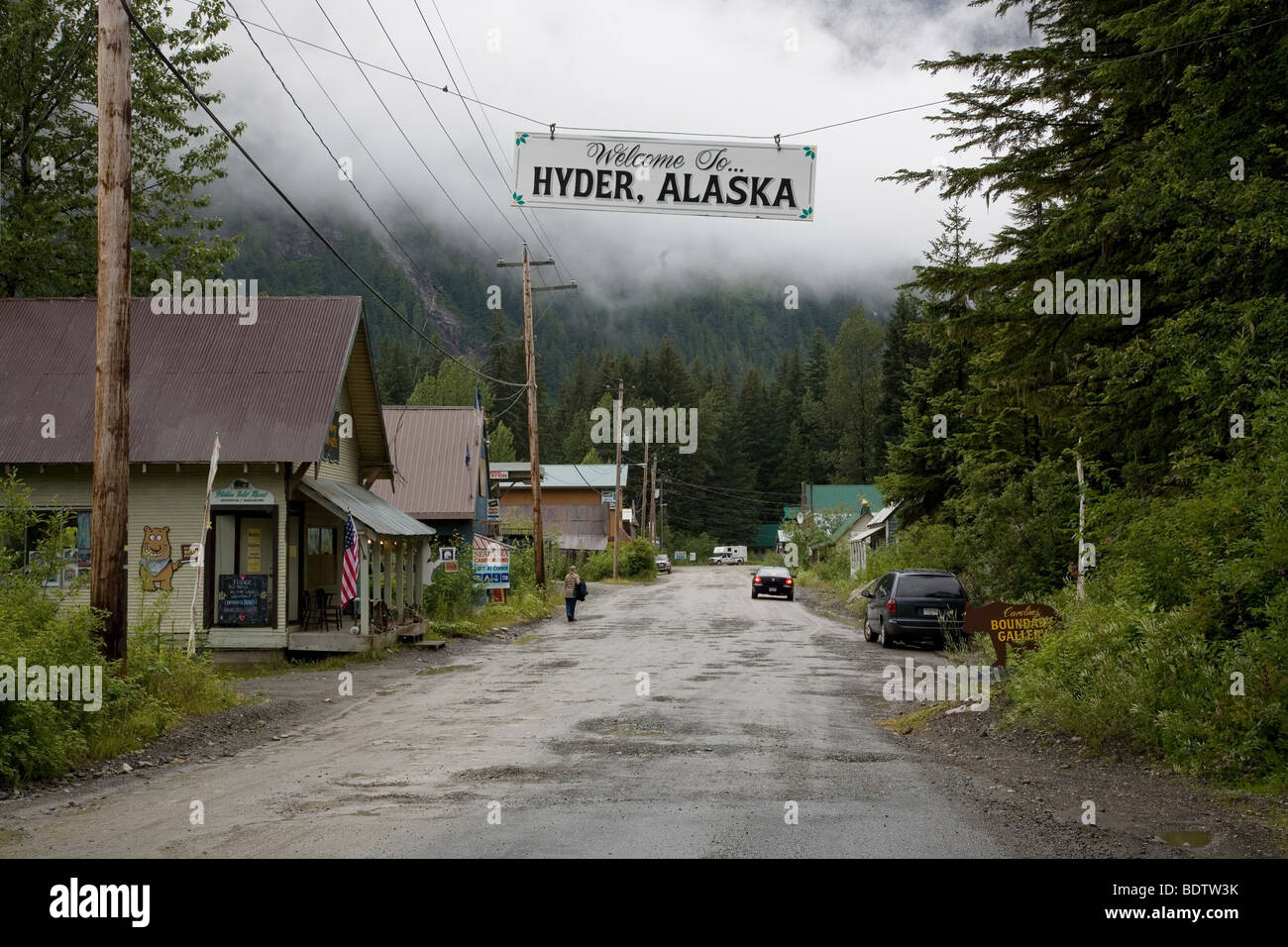 Das Ende der Zivilisation / das Ende der Zivilisation / Hyder - Alaska Stockfoto