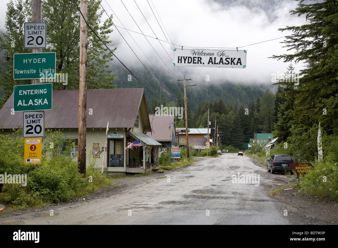 Das Ende der Zivilisation / das Ende der Zivilisation / Hyder - Alaska Stockfoto