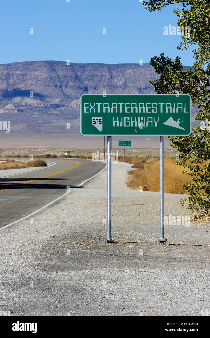 Vereinigte Staaten-RACHEL-Extraterrestrial Highway. FOTO: GERRIT DE HEUS Stockfoto