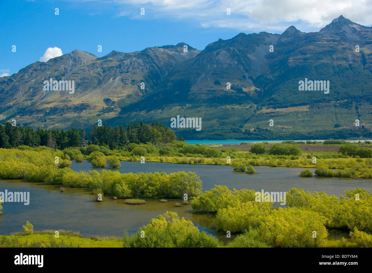 See Berge Sommer Film transportieren Herr Ringe Stockfoto