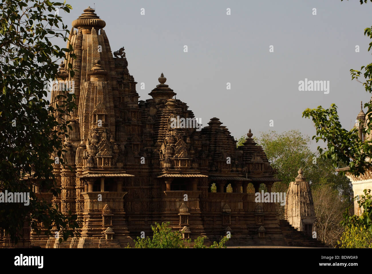 Tempel von Khajuraho, Indien, Tempel in Indien, Stockfoto