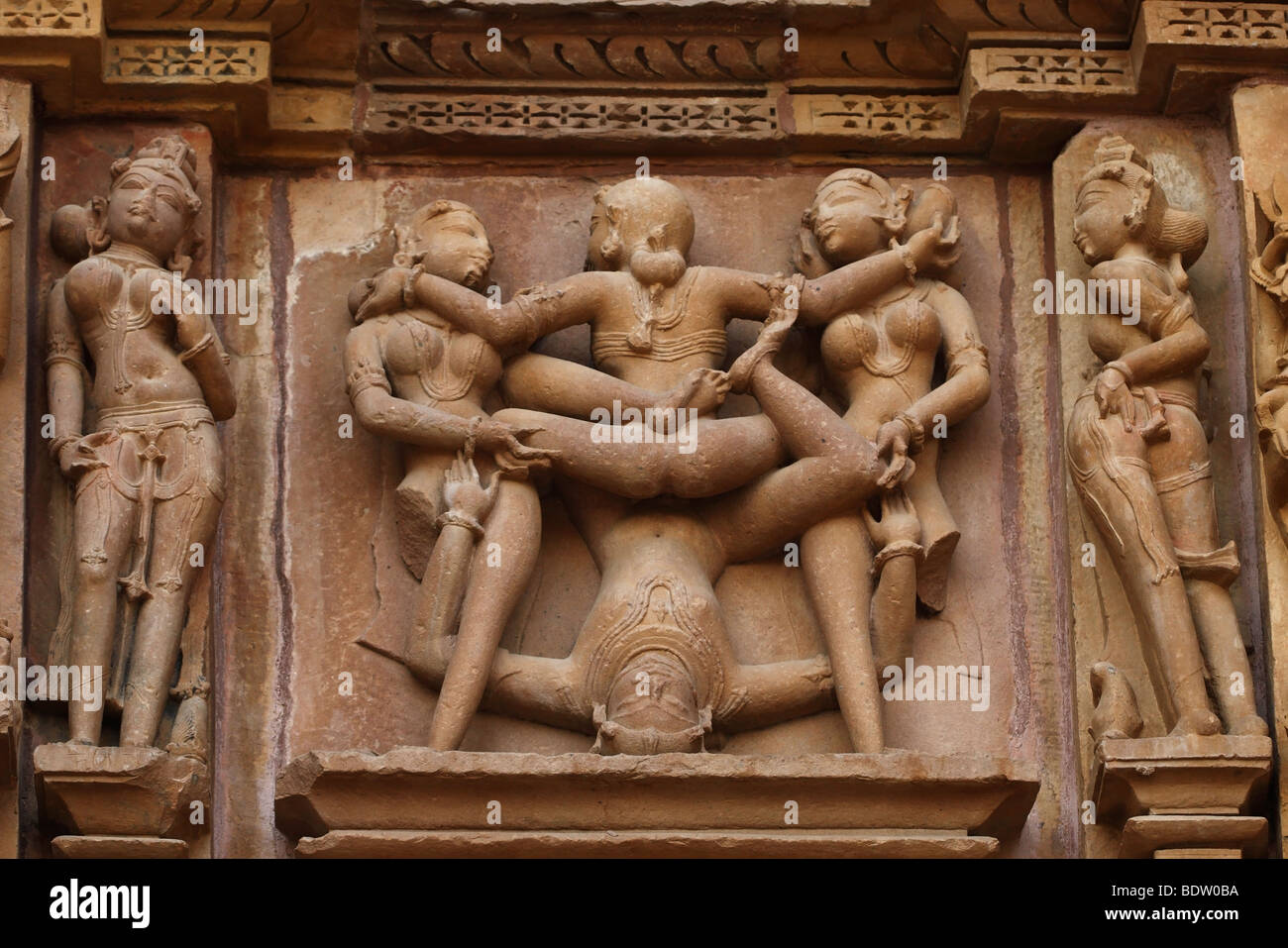 Tempel von Khajuraho, Indien, Tempel in Indien, Stockfoto