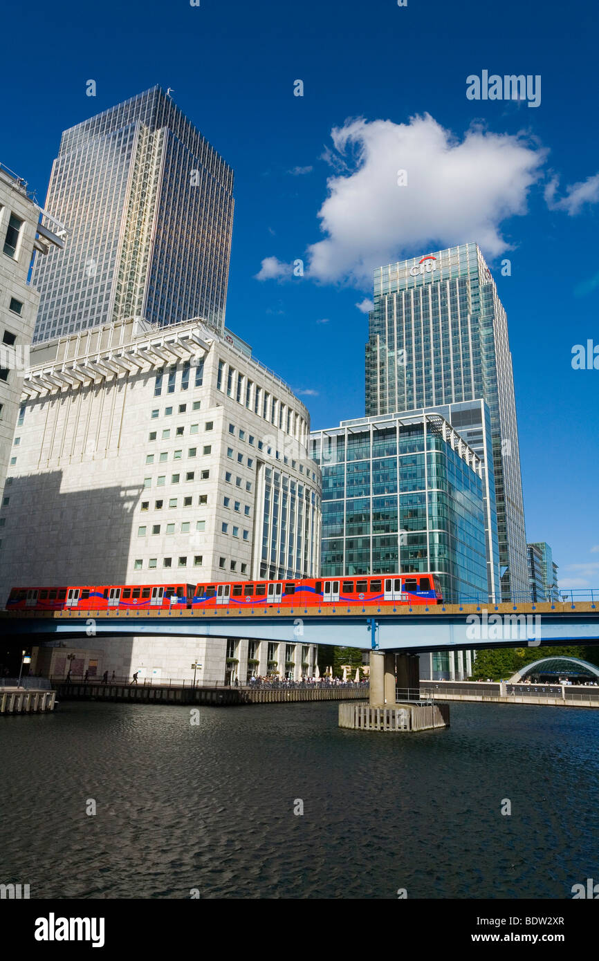 Canary Wharf Financial Bankenviertel Stockfoto