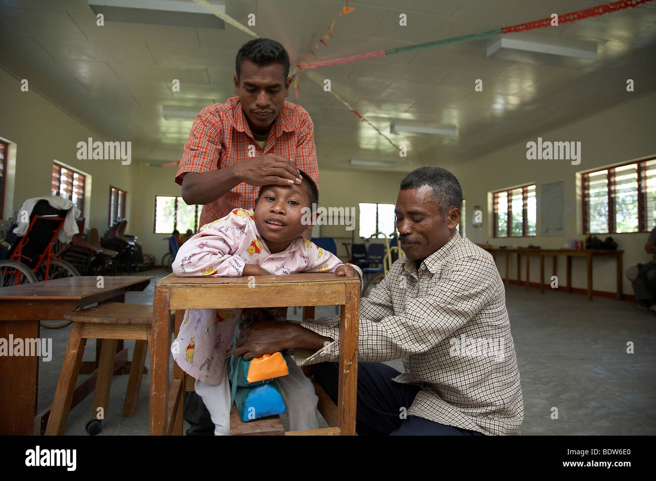 Timor-Leste-Werkstatt für Menschen mit besonderen Bedürfnissen, Aileu, Foto von SEAN SPRAGUE Stockfoto